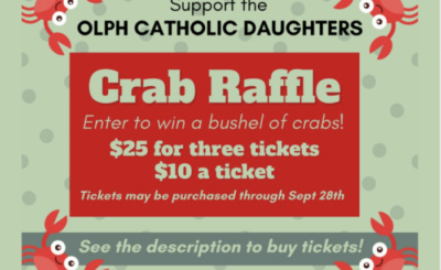 Crab Raffle flyer